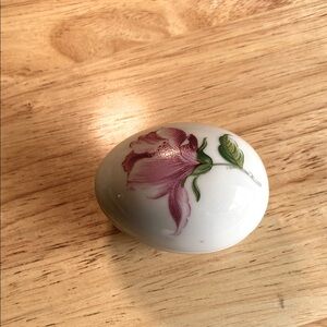 Limoges Pink Rose Ceramic Trinket Box